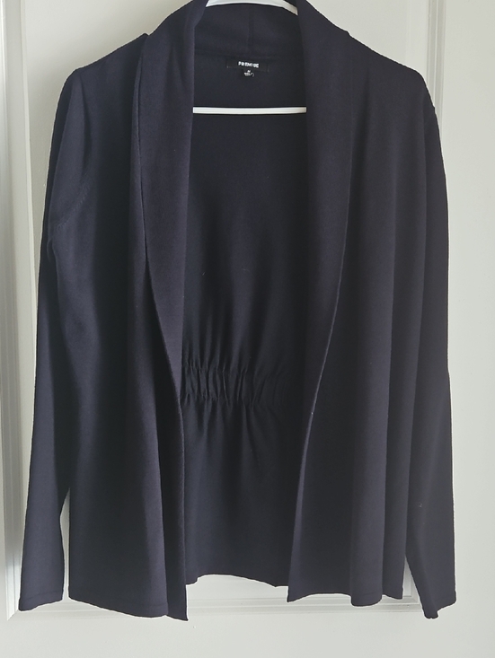 Premise Sweaters - Premise Black Open-Front Women's Cardigan